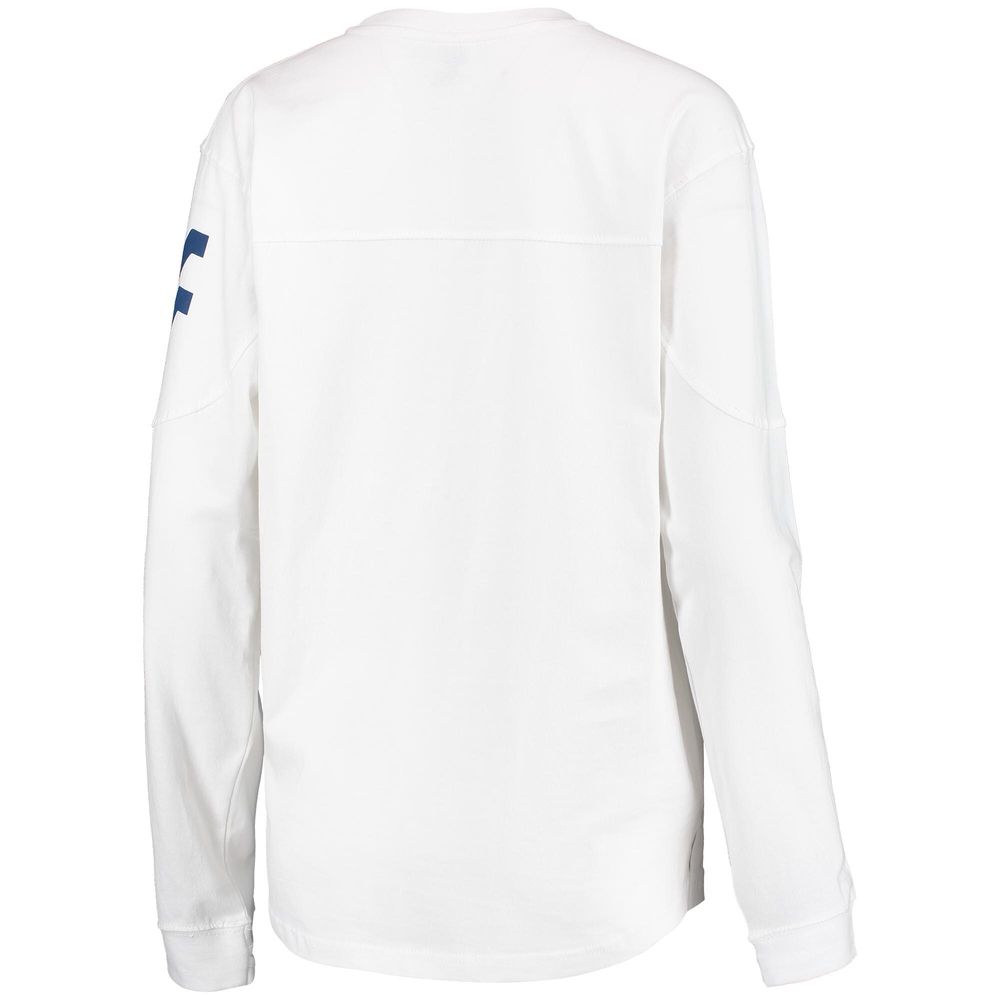 Women's Pressbox White West Virginia Mountaineers Edith Long Sleeve T-Shirt