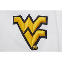 Women's Pro Standard White West Virginia Mountaineers Classic Three-Hit Boxy Cropped T-Shirt