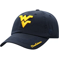 Chapeau ajustable pour femmes Top of the World Navy West Virginia Mountaineers