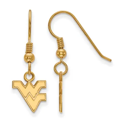 West Virginia Mountaineers Women's Gold Plated XS Dangle Earrings