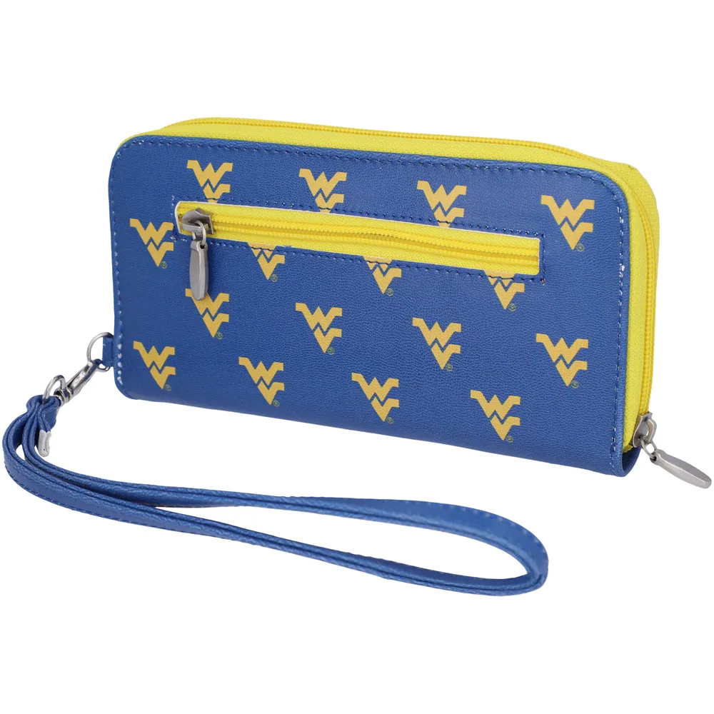 Portefeuille zippé à poignet West Virginia Mountaineers pour femme