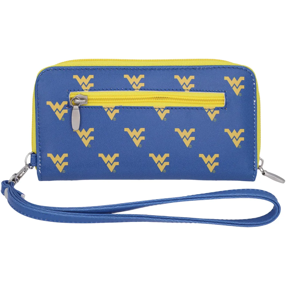 Portefeuille zippé à poignet West Virginia Mountaineers pour femme