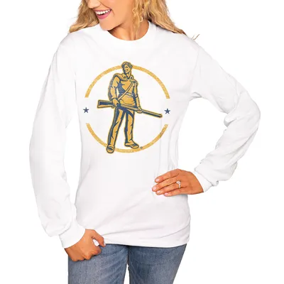 West Virginia Mountaineers Women's End Zone Long Sleeve T-Shirt - White