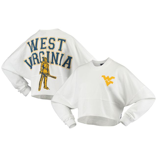 T-shirt à manches longues en jersey esprit court West Virginia Mountaineers pour femme blanc