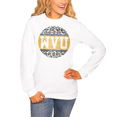 West Virginia Mountaineers Women's Scoop & Score Long Sleeve T-Shirt - White