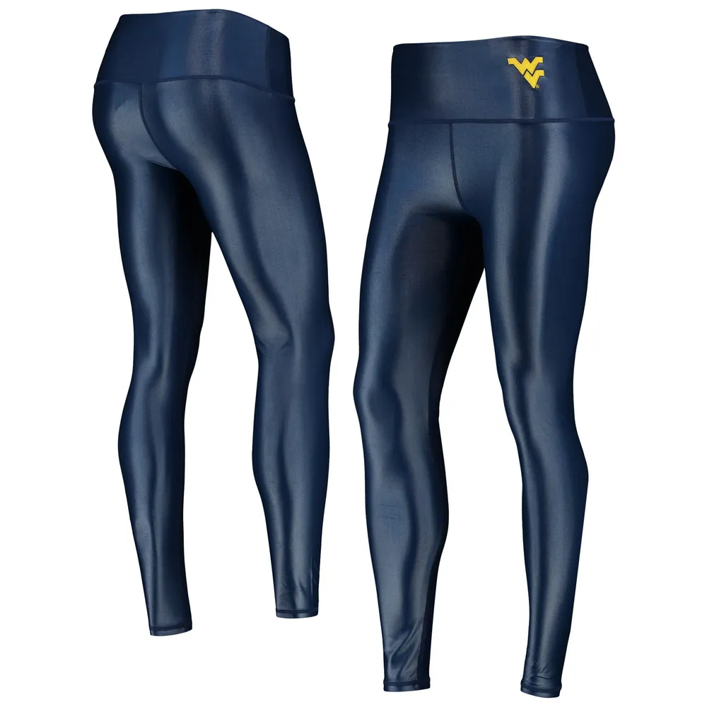 Lids West Virginia Mountaineers ZooZatz Women's Shine Liquid Leggings -  Navy