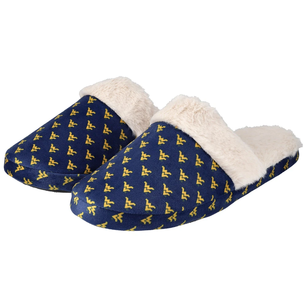 Chaussons en fausse fourrure ZooZatz West Virginia Mountaineers pour femmes