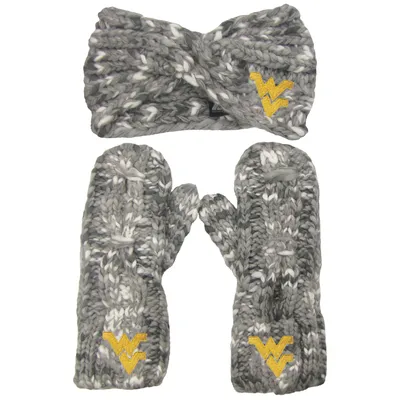 West Virginia Mountaineers ZooZatz Women's Logo Marled Headband and Mitten Set