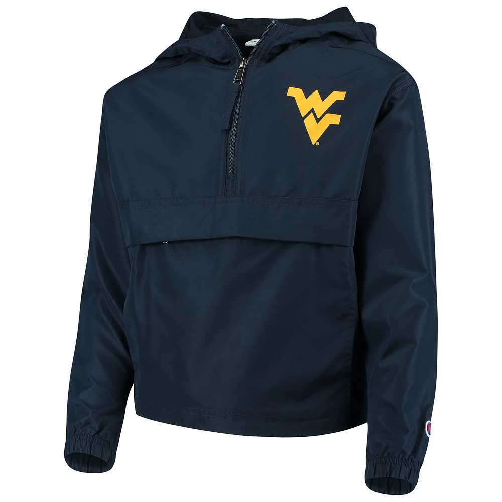 Veste coupe-vent Pack & Go Champion bleu marine West Virginia Mountaineers pour jeune