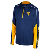 Sweat à capuche zippé Hansel bleu marine West Virginia Mountaineers pour jeunes Colosseum