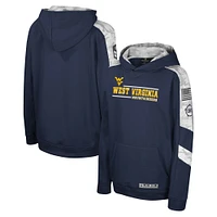 Youth Colosseum Navy West Virginia Mountaineers OHT Military Appreciation Cyclone Digital Camo Pullover Hoodie