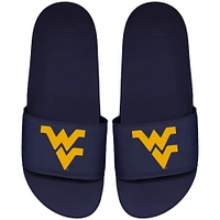 Youth ISlide Navy West Virginia Mountaineers Primary Motto Slide Sandals