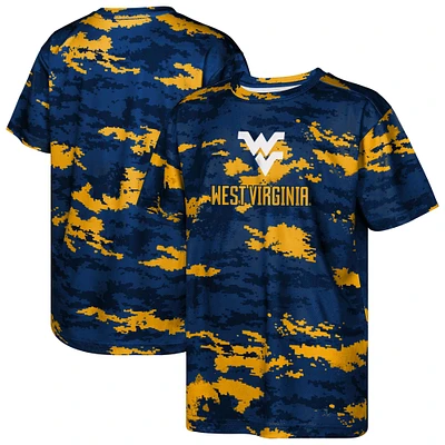 T-shirt de mêlée pour jeunes des West Virginia Mountaineers la marine