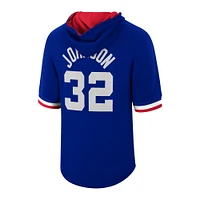 Men's Mitchell & Ness Magic Johnson Royal Western Conference 1985 All-Star Game Name Number Short Sleeve Hoodie