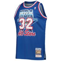 Men's Mitchell & Ness Magic Johnson Royal Western Conference Hardwood Classics 1992 NBA All-Star Game Authentic Jersey