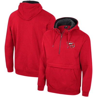 Men's Colosseum Red Western Kentucky Hilltoppers Team Half-Zip Pullover Hoodie