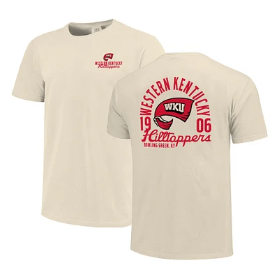 Men's Cream Western Kentucky Hilltoppers Comfort Colors Mascot Overlay T-Shirt