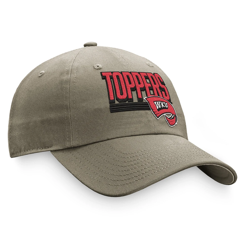 Men's Top of the World Khaki Western Kentucky Hilltoppers Slice Adjustable Hat