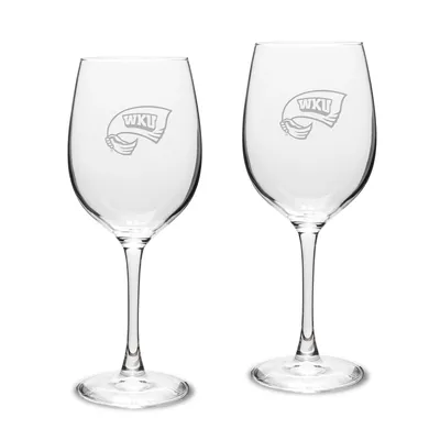 Western Kentucky Hilltoppers 2-Piece 16oz. Traditional White Wine Glass Set