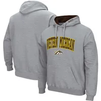 Colosseum Heathered Grey Western Michigan Broncos Arch and Logo Pull à capuche pour homme