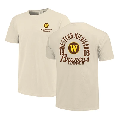 Men's Cream Western Michigan Broncos Comfort Colors Mascot Overlay T-Shirt