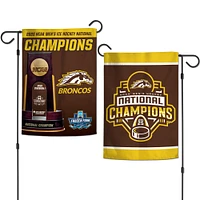 WinCraft Western Michigan Broncos 2025 NCAA Frozen Four Men's Ice Hockey National Champions 12" x 18" Double-Sided Garden Flag