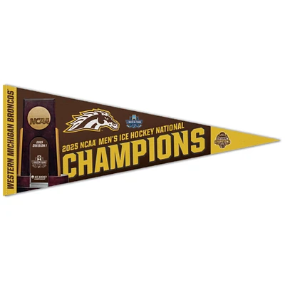 WinCraft Western Michigan Broncos 2025 NCAA Frozen Four Men's Ice Hockey National Champions 12" x 30" Premium Pennant