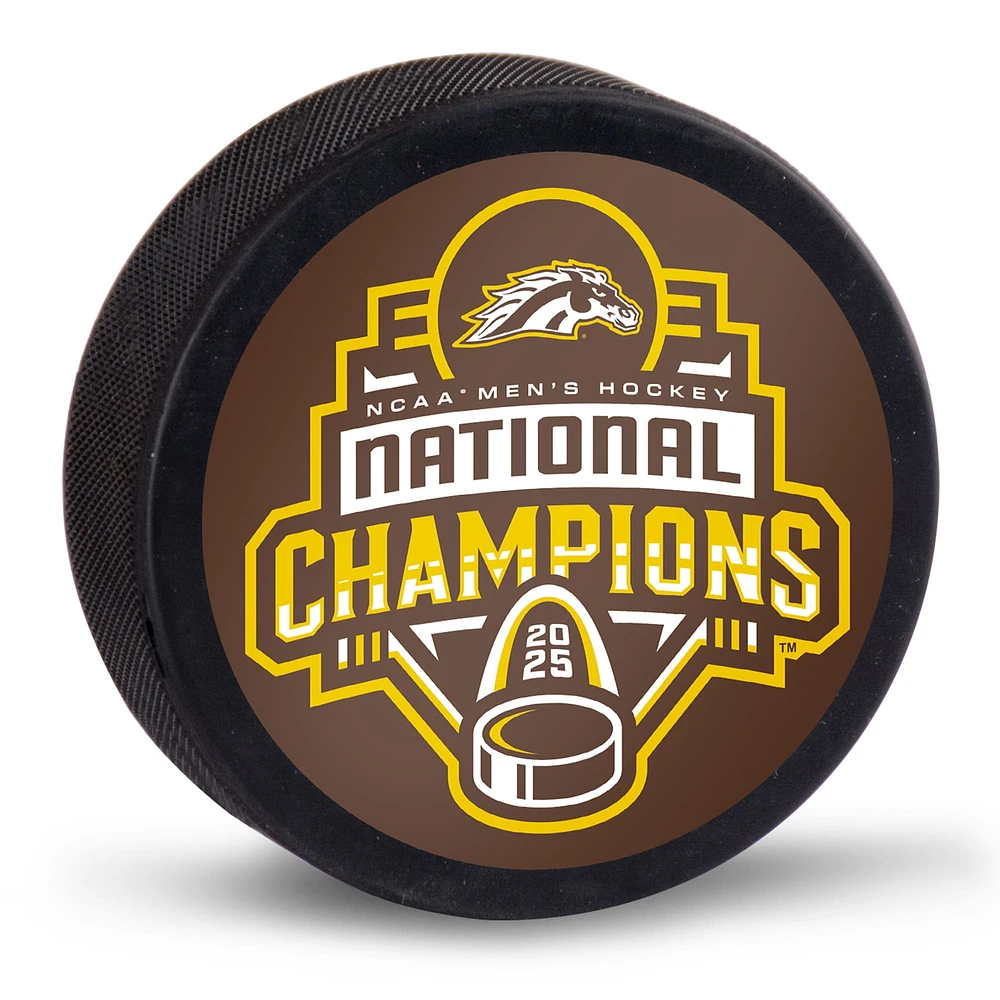 Rondelle de hockey WinCraft Western Michigan Broncos 2025 NCAA Frozen Four, champions nationaux de hockey sur glace masculin