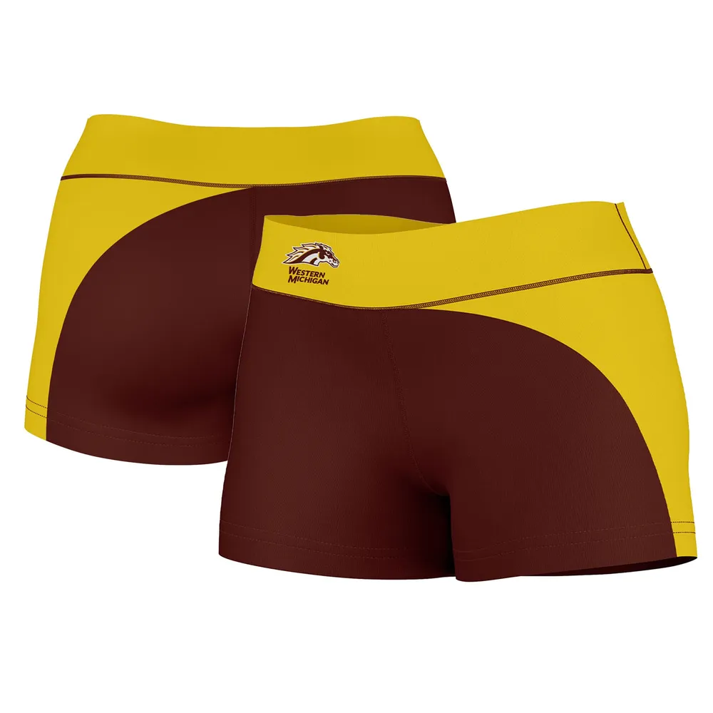 Lids Western Michigan Broncos Women's Plus Curve Side Shorties - Brown/Gold