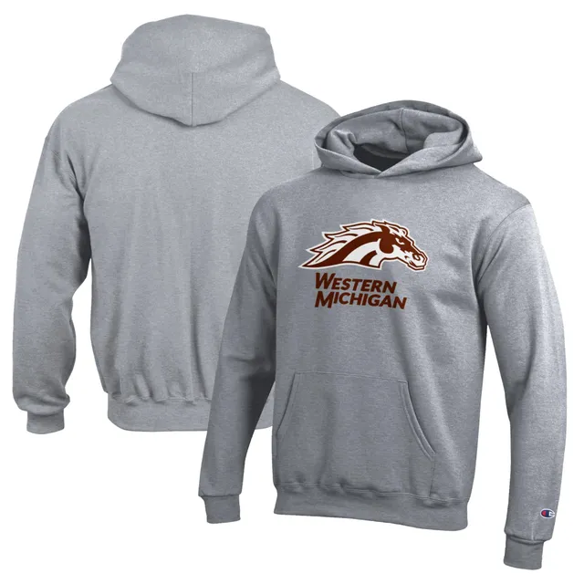 Youth Champion Gray Wyoming Cowboys Eco Powerblend Pullover Hoodie Size: Extra Small