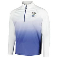 Men's Ahead White/Royal WGC-Dell Technologies Match Play Potter Raglan Dip-Dye Quarter-Zip Top