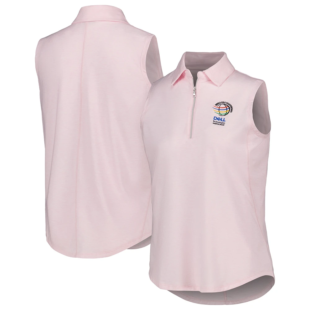 Polo sans manches Ahead Pink WGC-Dell Technologies Match Play Casitas Streak Tri-Blend pour femme