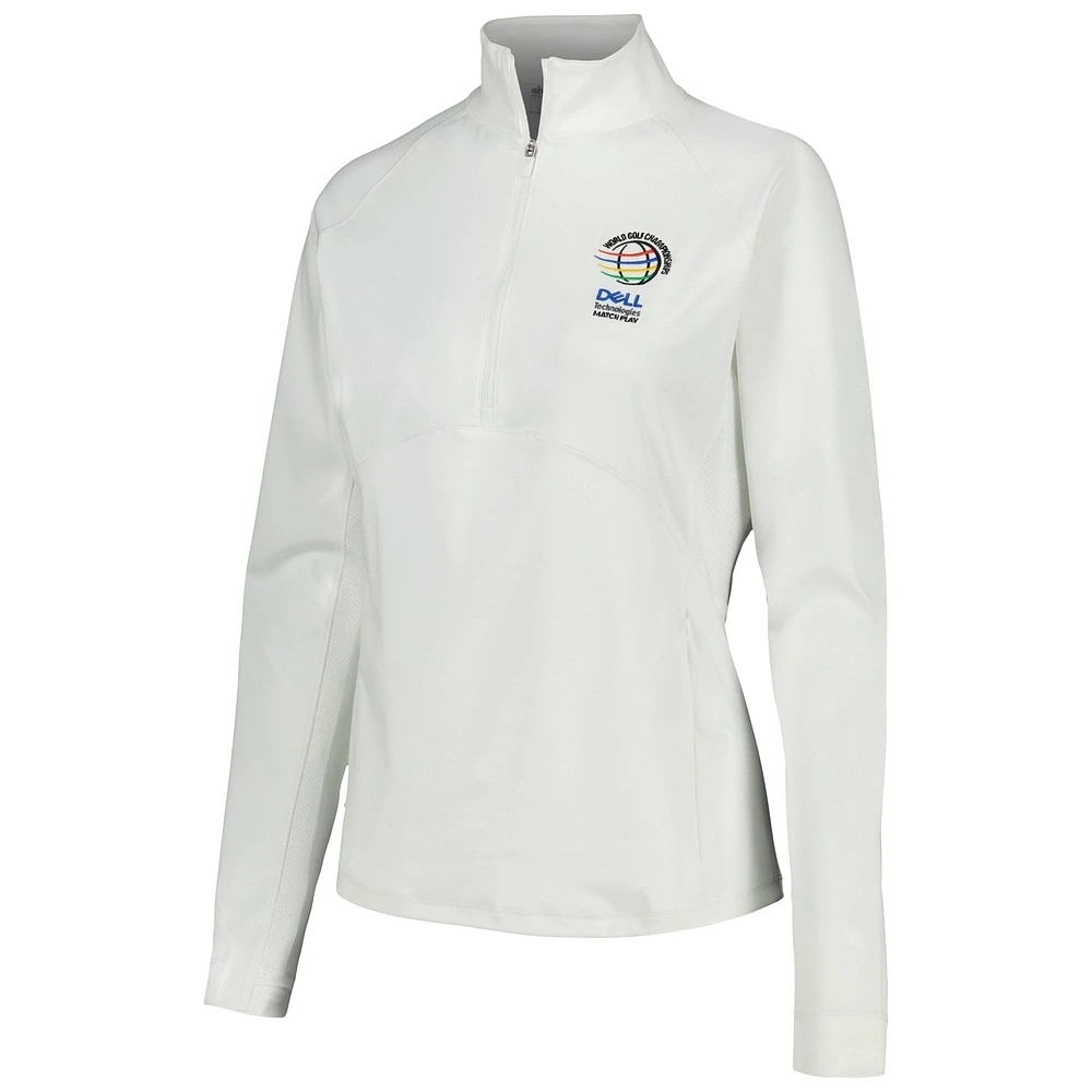 Women's Ahead White WGC-Dell Technologies Match Play Brandi Raglan Quarter-Zip Top