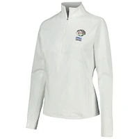 Women's Ahead White WGC-Dell Technologies Match Play Brandi Raglan Quarter-Zip Top