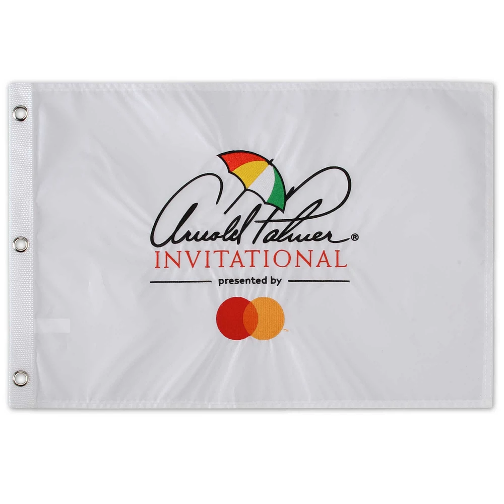 Drapeau à pin brodé blanc Arnold Palmer Invitational 14" x 19"