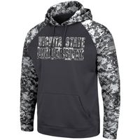 Men's Colosseum Charcoal Wichita State Shockers OHT Military Appreciation Digital Camo Pullover Hoodie