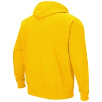 Men's Colosseum Yellow Wichita State Shockers Arch and Logo Pullover Hoodie