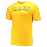 Men's Concepts Sport Heathered Charcoal/Yellow Wichita State Shockers Meter T-Shirt & Pants Sleep Set