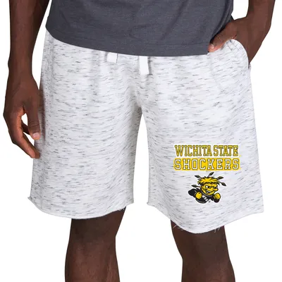 Wichita State Shockers Concepts Sport Alley Fleece Shorts - White/Charcoal