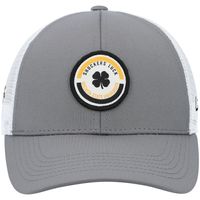 Men's Gray/White Wichita State Shockers Motto Trucker Snapback Hat