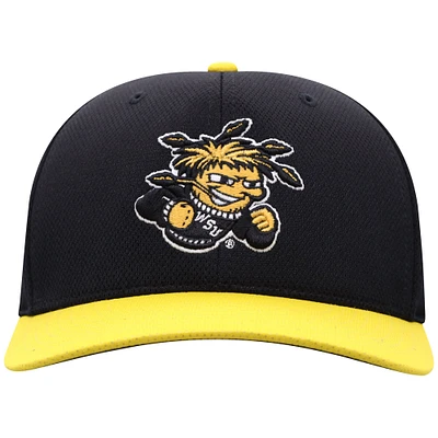 Casquette Reflex bicolore noire/jaune Top of the World pour homme des Shockers de Wichita State