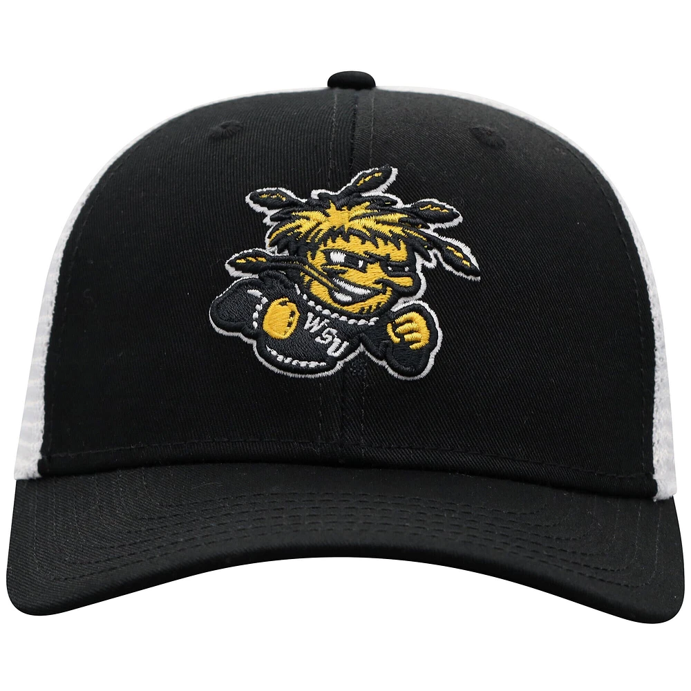 Casquette de camionneur ajustable noire Top of the World pour homme, Wichita State Shockers Victory Baseline