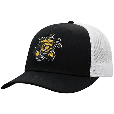 Casquette de camionneur ajustable noire Top of the World pour homme, Wichita State Shockers Victory Baseline