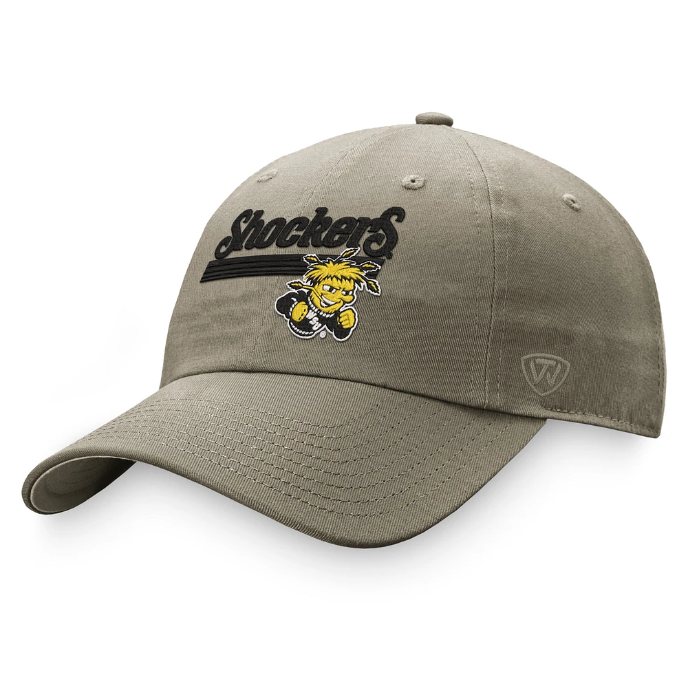 Men's Top of the World Khaki Wichita State Shockers Slice Adjustable Hat