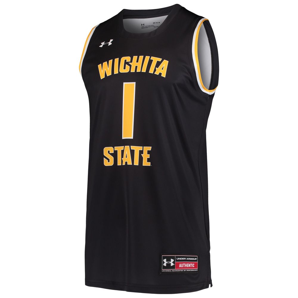 Men's Under Armour Black #1 Wichita State Shockers Basketball Replica Jersey