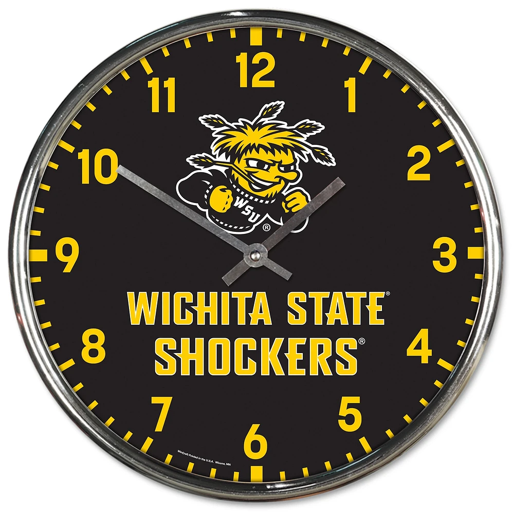 WinCraft Wichita State Shockers Horloge murale chromée