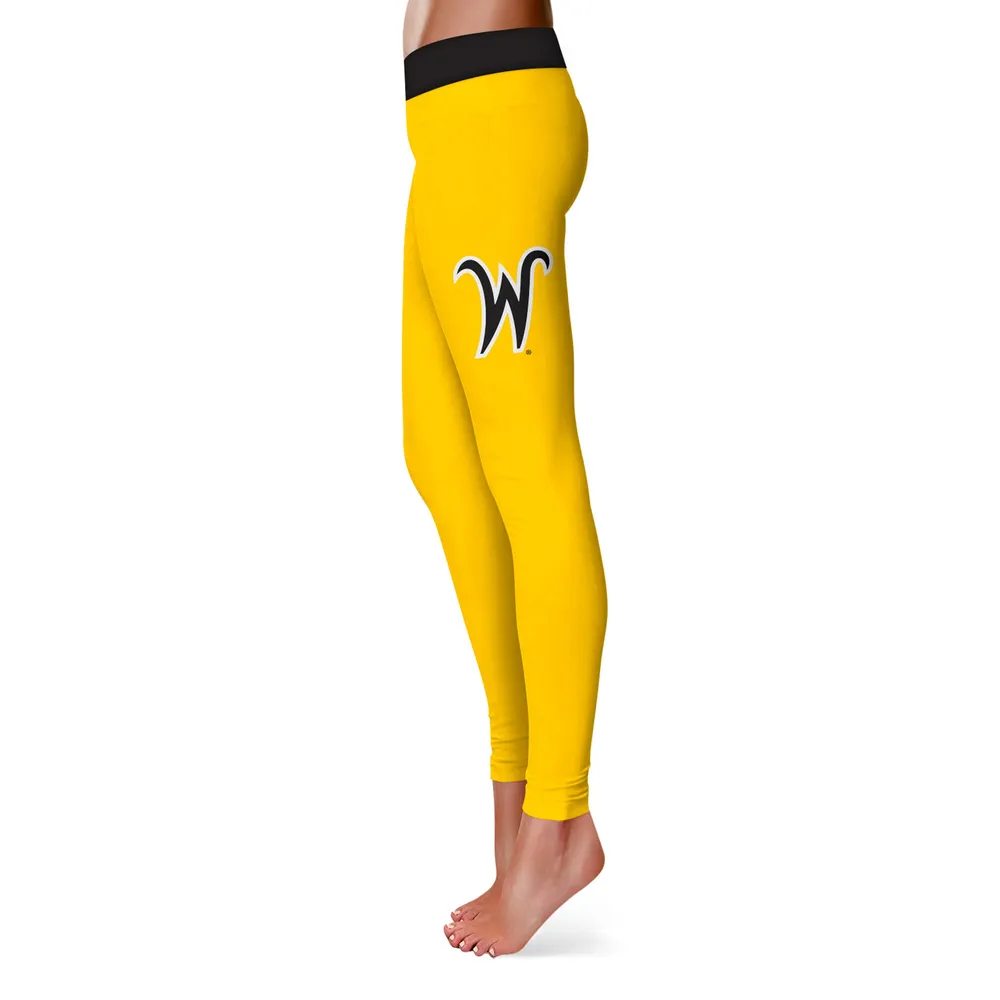 Women's Yellow Wichita State Shockers Plus Size Solid Yoga Leggings