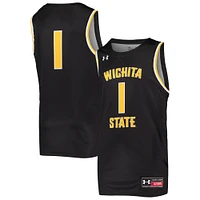 Under Armour #1 Noir Maillot de basketball Wichita State Shockers Réplique pour jeune