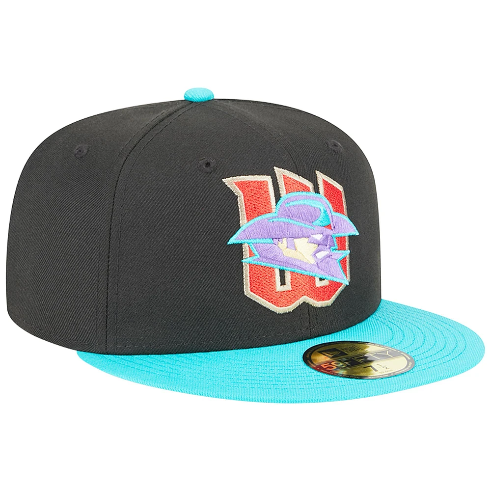 Casquette ajustée 59FIFTY Wrangler New Era Wichita Wind Surge pour homme, noire