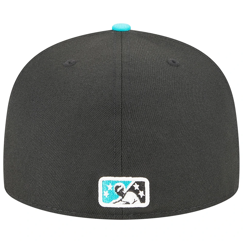 Casquette ajustée 59FIFTY Wrangler New Era Wichita Wind Surge pour homme, noire